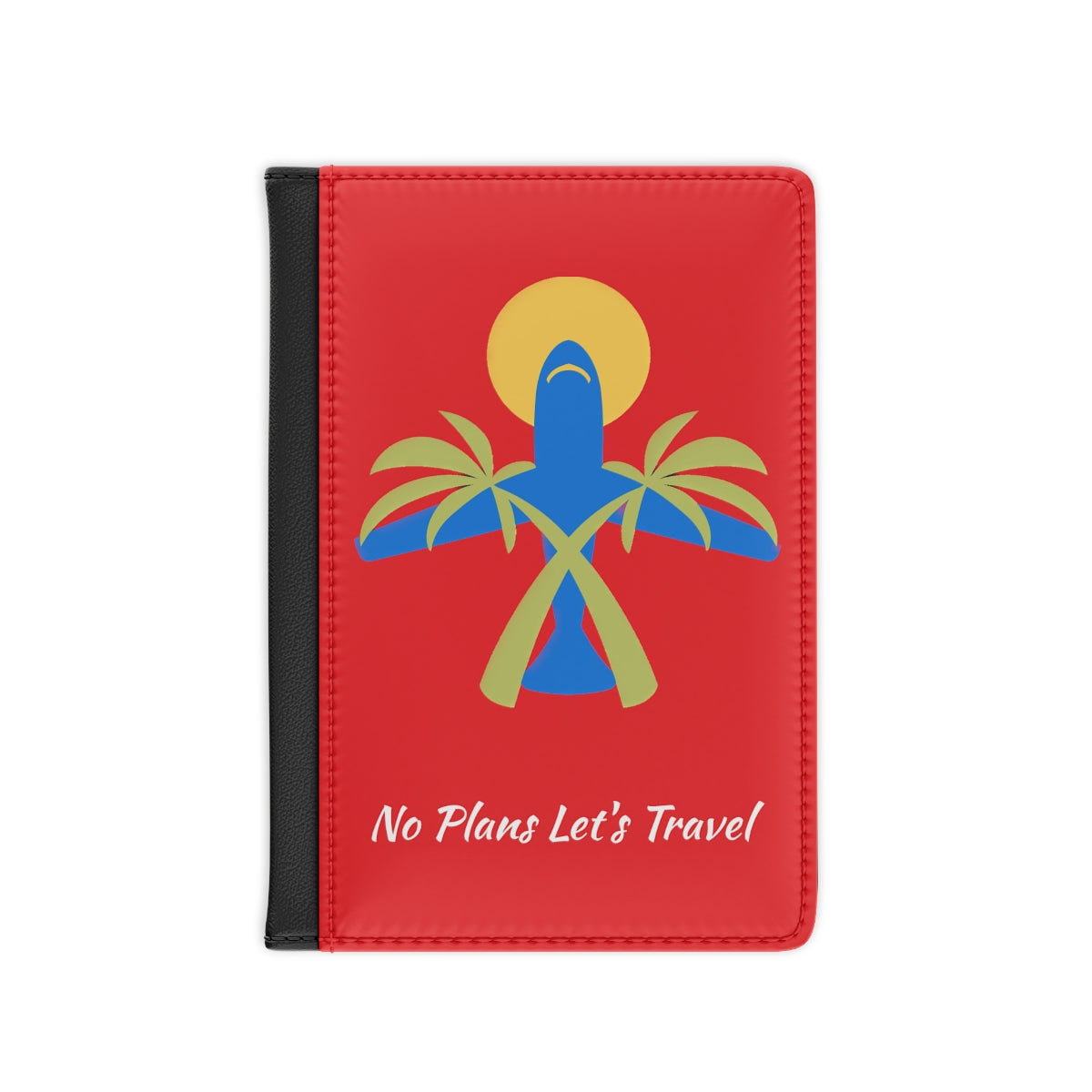 (Red) No Plans Let's Travel Passport Cover