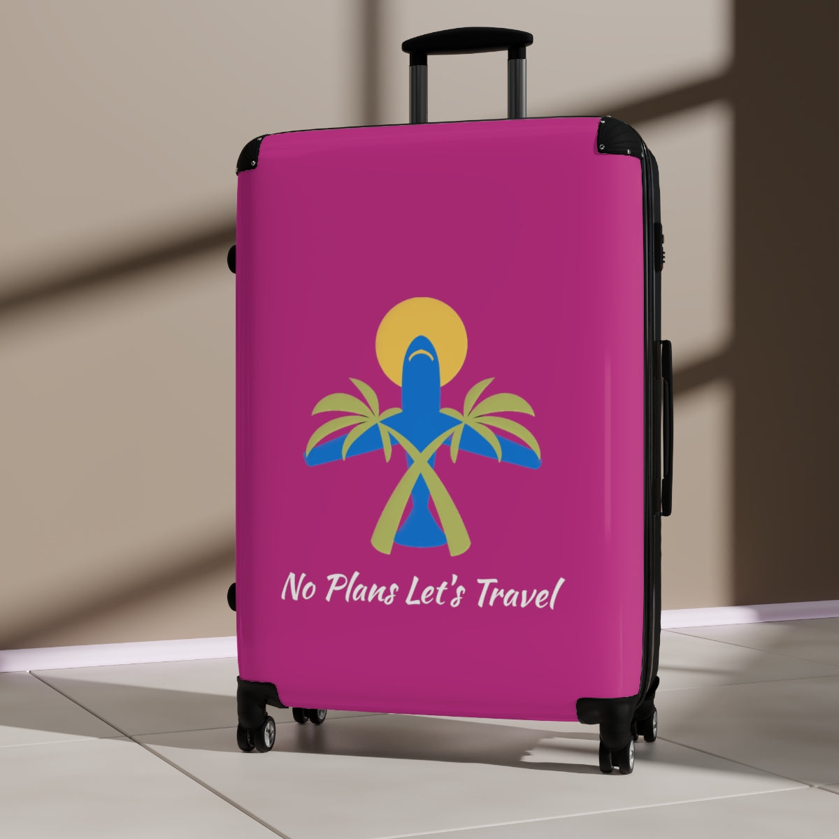No Plans Let's Travel Suitcases
