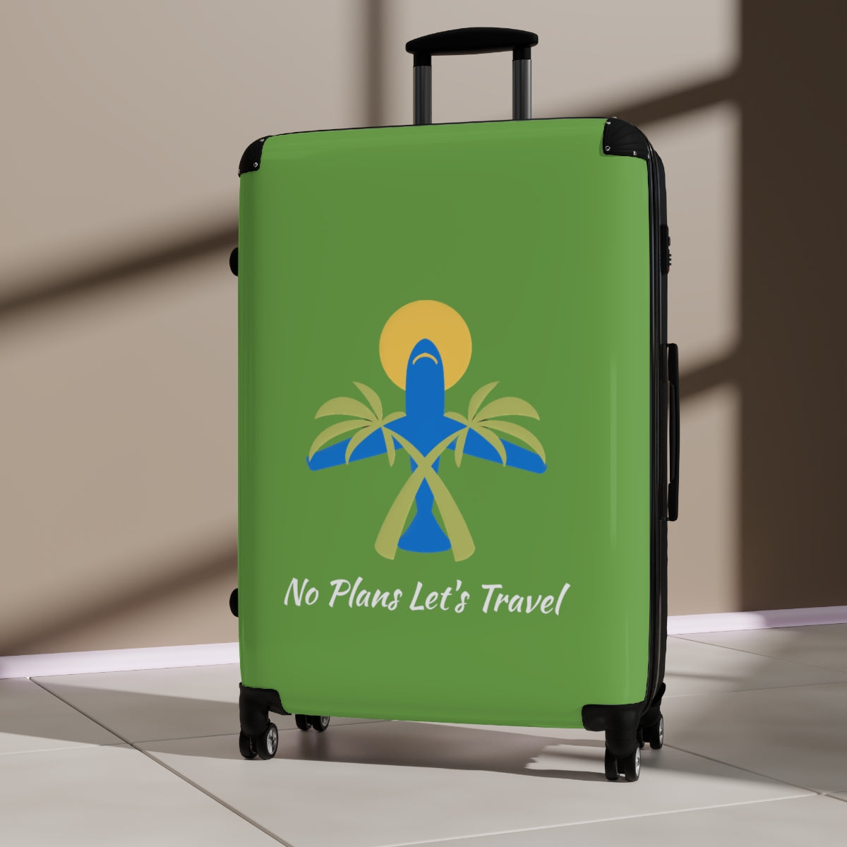No Plans Let's Travel Suitcases